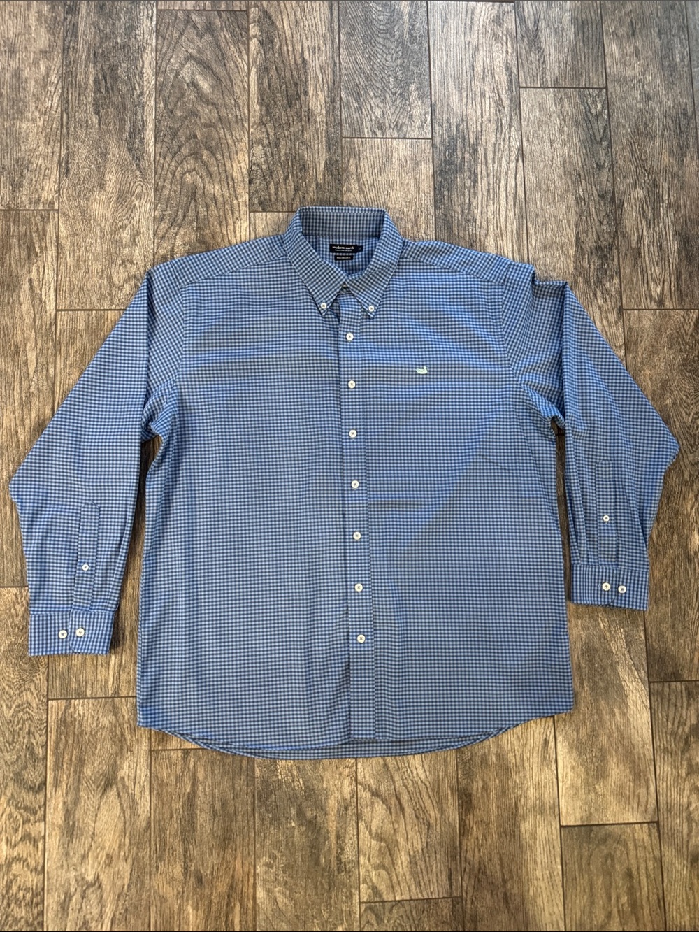 Southern Marsh Blue Check Button-Down Men's Shirt